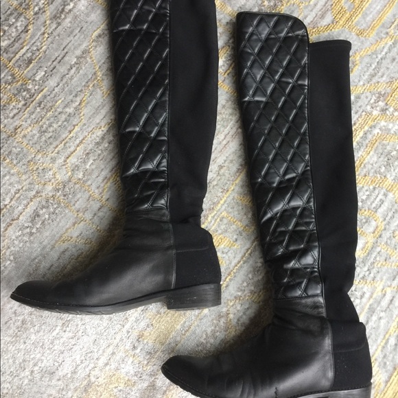 Stuart Weitzman Quilted Over the knee 50/50 Boots - Picture 4 of 11